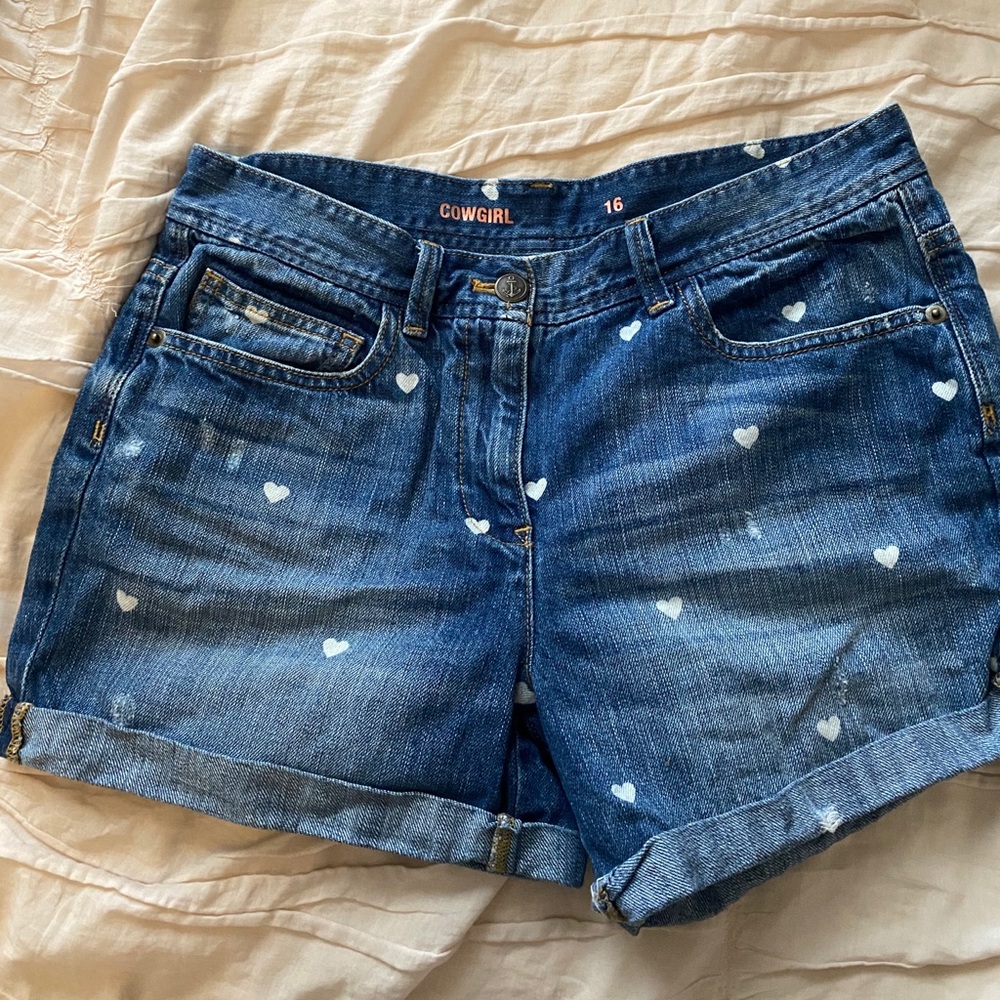 Jcrew Kids Denim Heart Shorts